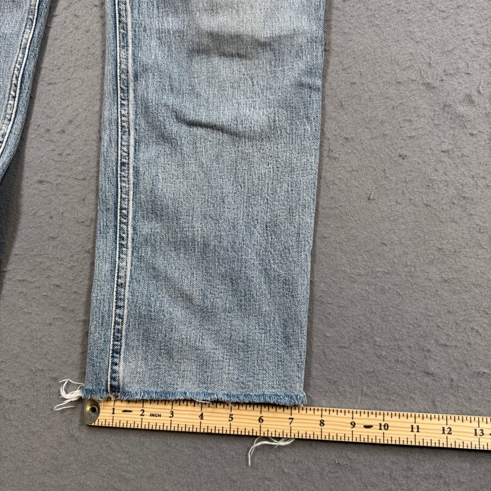 Denim Forum Jeans Women's 29 Blue Light Wash Denim Arlo High Rise Straight Leg - Picture 6 of 8